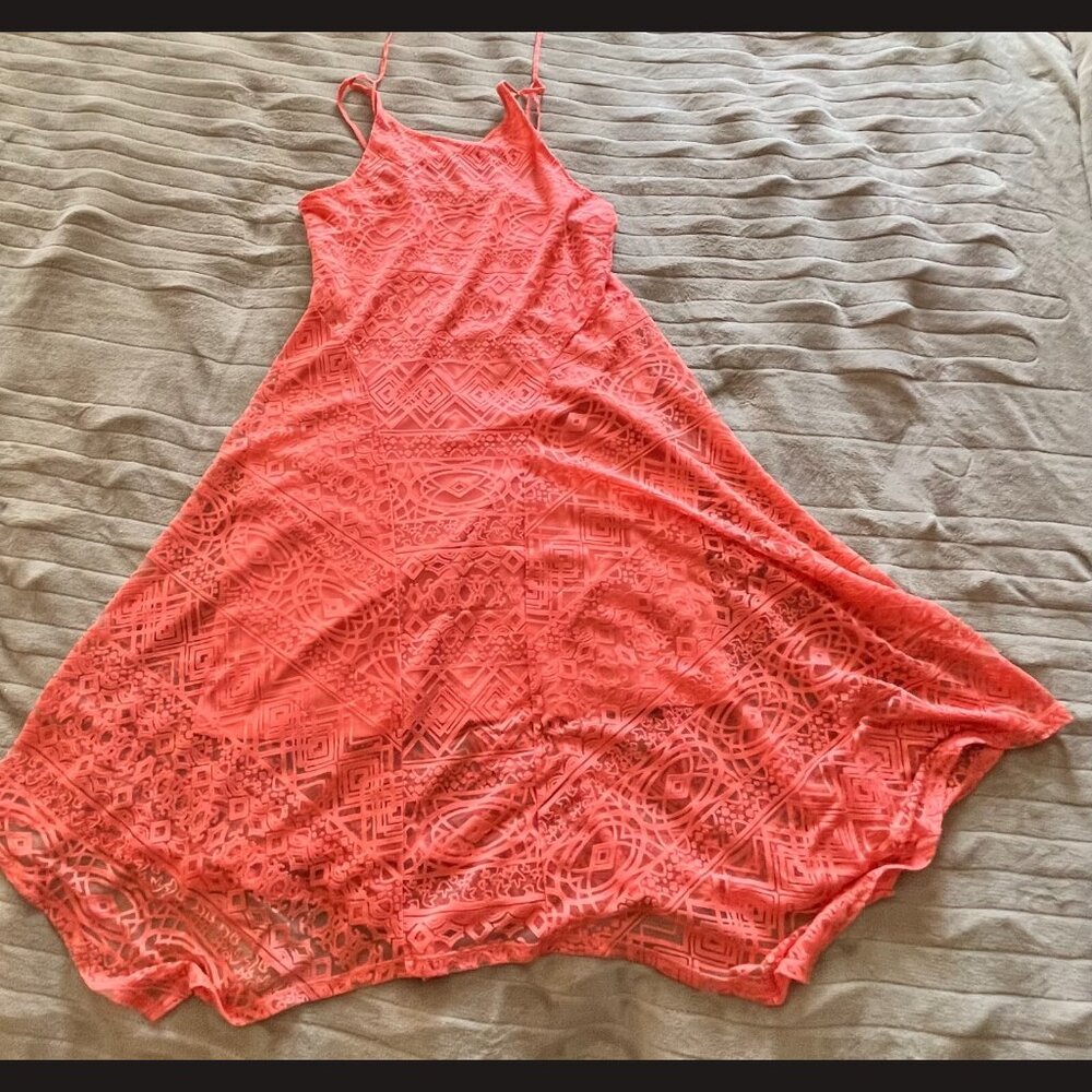 ​Metaphor Women's Strap Detail Dress – Elegant Sleeveless A-Line Midi Size M